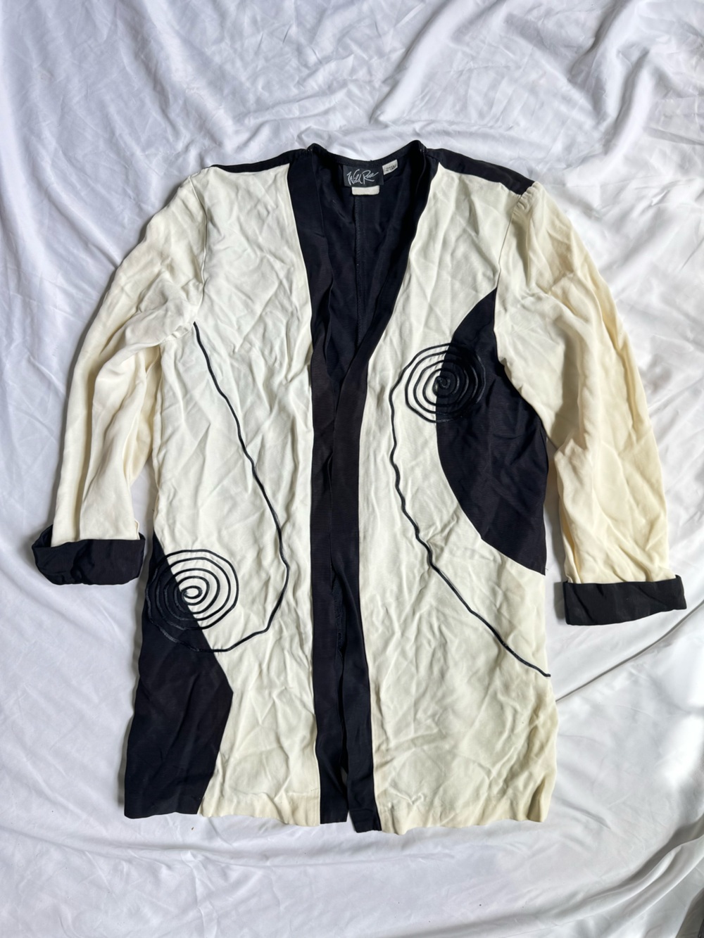Vintage 80s abstract cardigan artistic